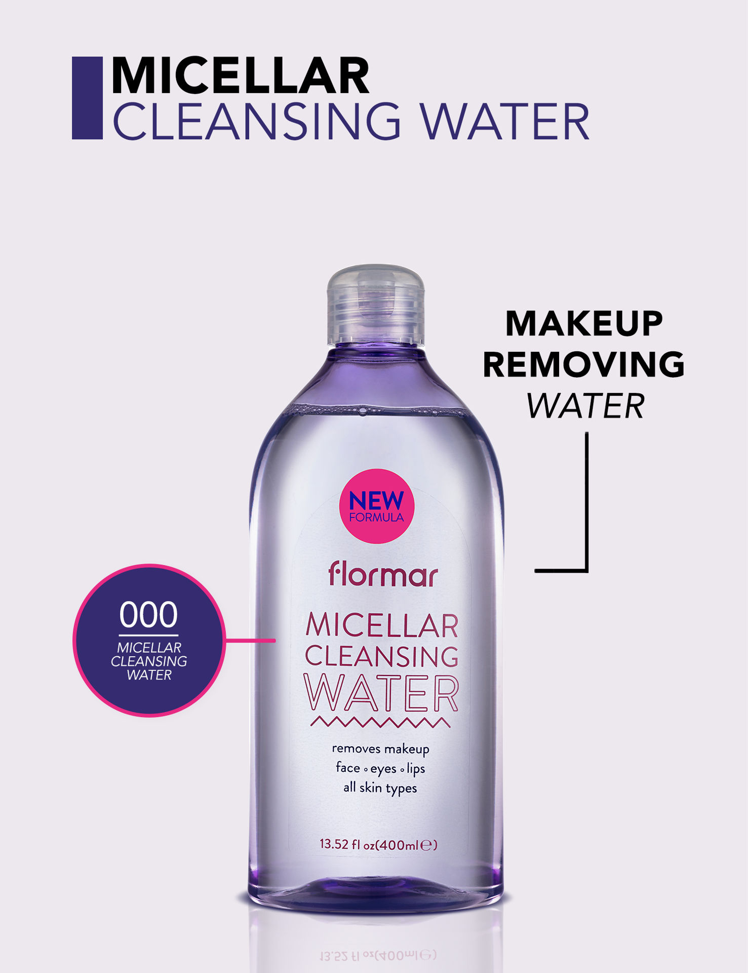 پاک کننده آرایش برپایه آب Micellar Cleansing Water