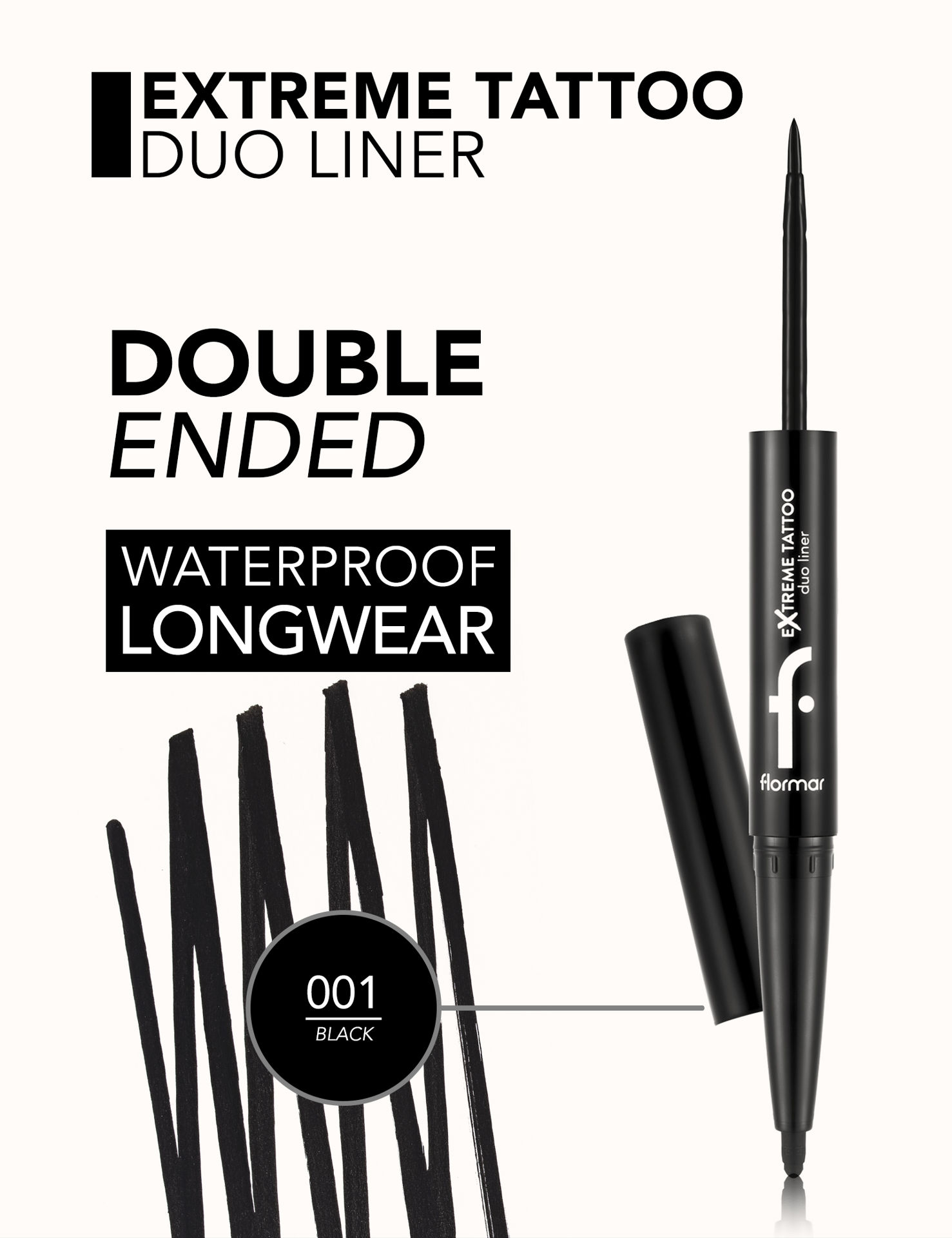 -خط چشم دو سر اکستریم تاتو فلورمار-Duo Eyeliner & Pencil