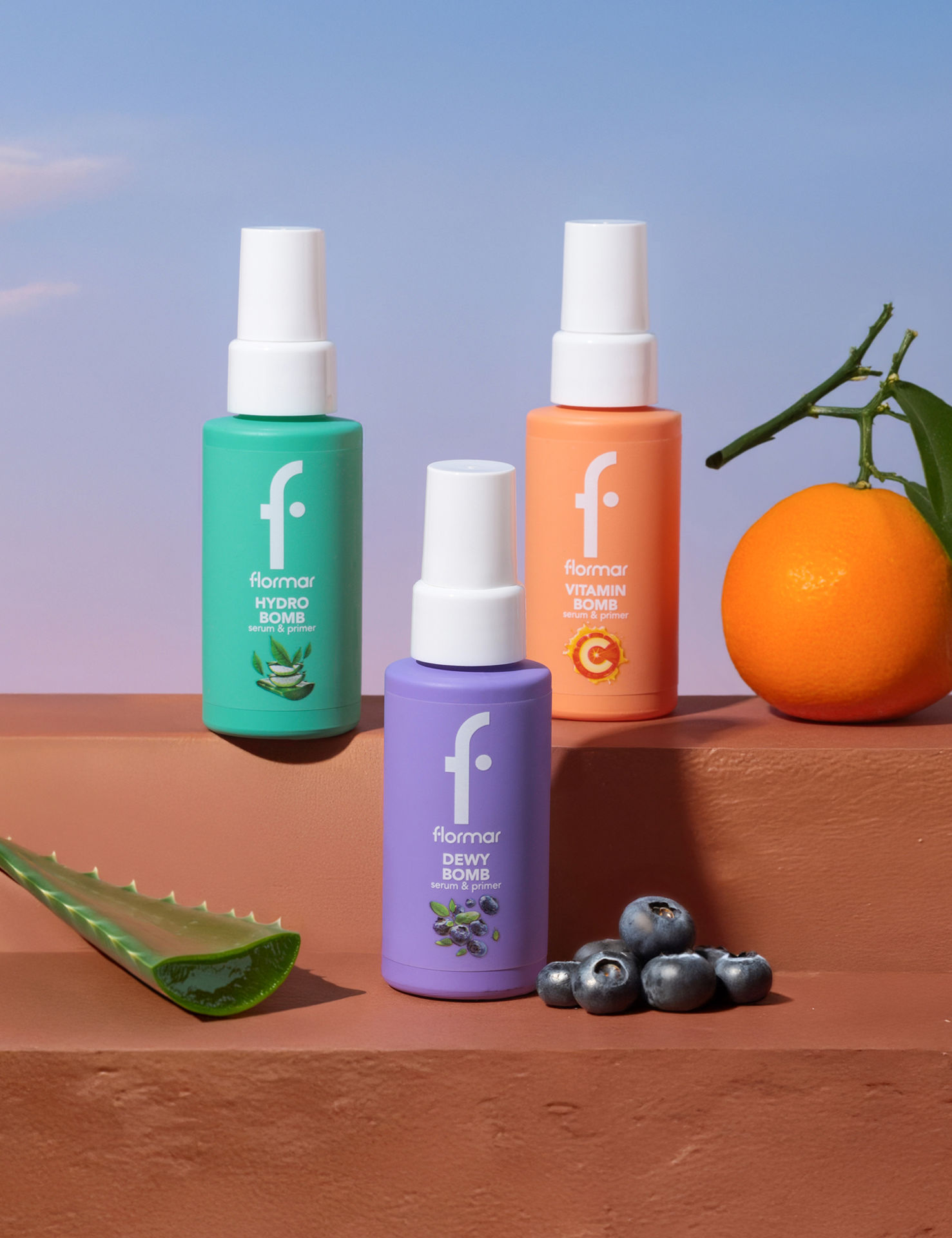سرم پرایمر فلورمار Vitamin Bomb Serum&Primer بیس آرایش درخشان و سبک